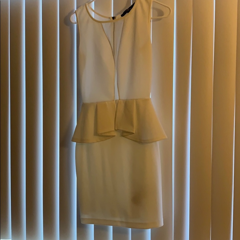 Cream GUESS peplum dress